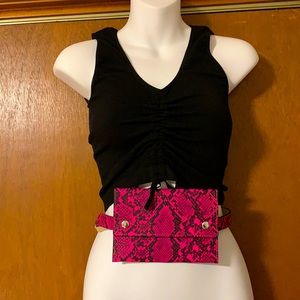 Pink Snake Skin Fanny Pack💕